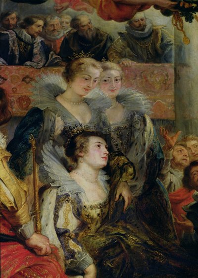 The Medici Cycle: The Coronation of Marie de Medici (1573-1642) at St. Denis, 13th May 1610, detail of the Princesses of Guemenee and Conti by Peter Paul Rubens